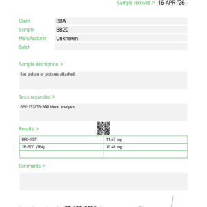 Wolverine BPC-157 TB-500 Blend BB wholesale 10-vial research kit product view 3