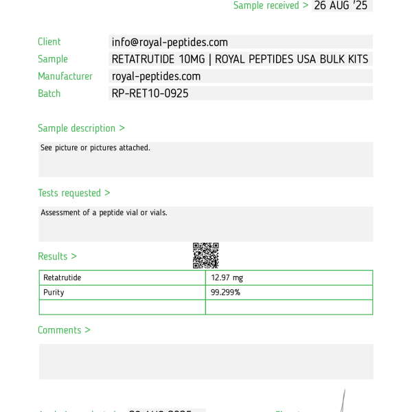 Retatrutide 10-Vial Bulk Kit RT wholesale 10-vial research kit product view 16