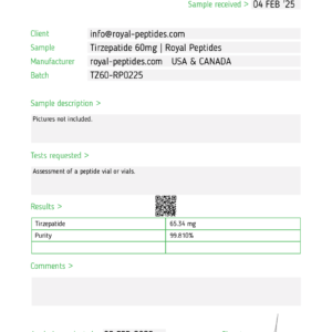 Tirzepatide Single Vial metabolic signaling research product product view 4