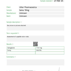 Semaglutide Single Vials metabolic signaling research product product view 3