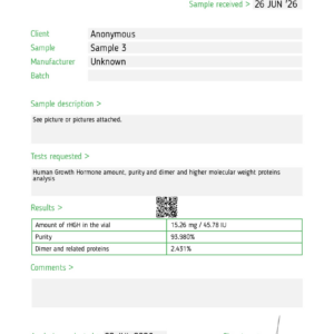 HGH 191AA (Somatropin) Kit wholesale 10-vial research kit product view 3