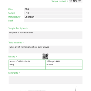 HGH 191AA (Somatropin) Kit wholesale 10-vial research kit product view 6
